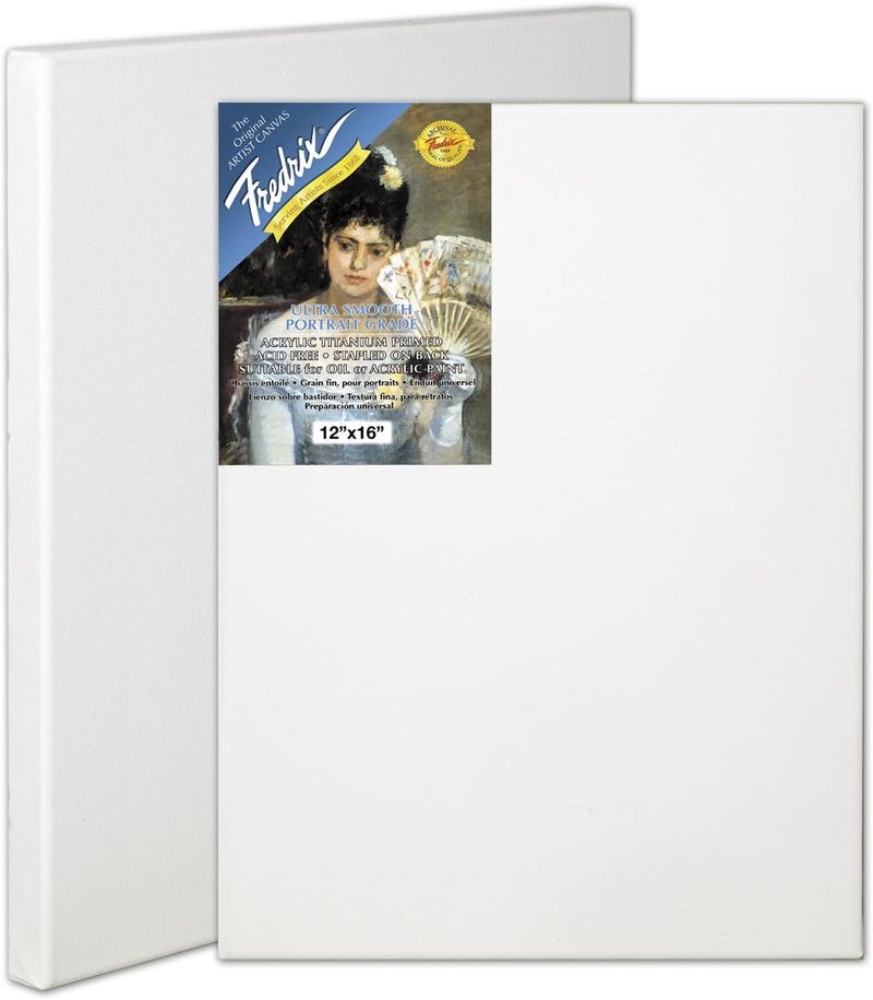 Fredrix 5607 Ultrasmooth Stretched Canvas 16 By 20 Inches