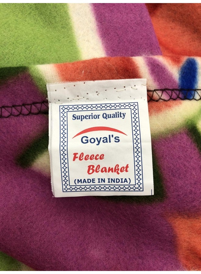 Goyal's ® Fleece Double Bed Multicolour Printed Blanket - Set of 10 - Image 5