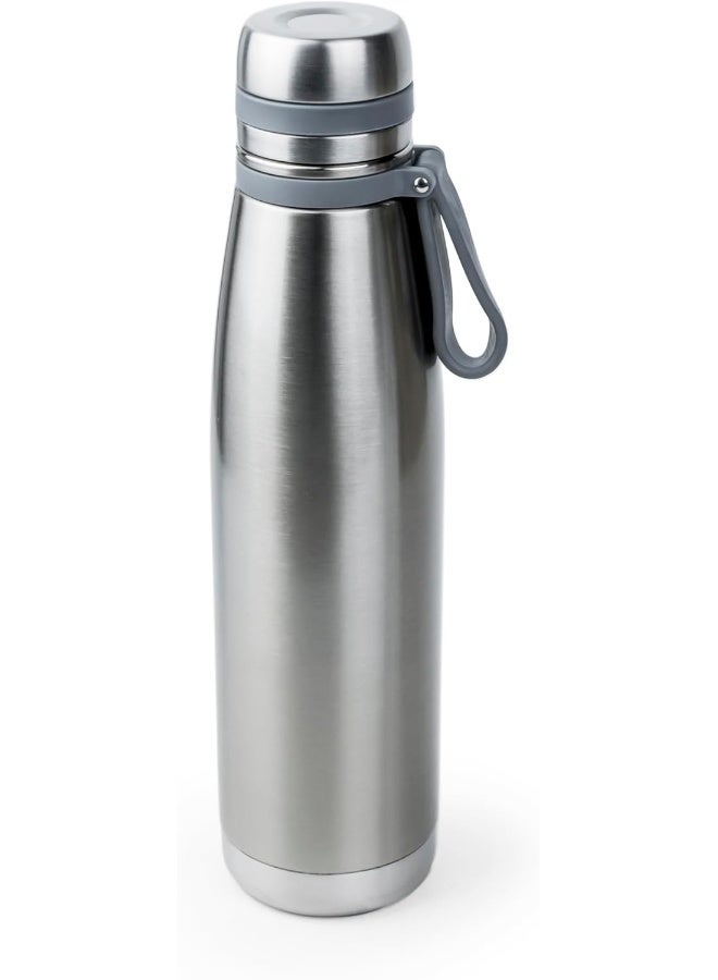 Nessan Elsa 853Ml Stainless Steel Vacuum Bottle - Double Wall Insulation For Hot And Cold Beverages - Comfortable To Hold - Easy To Carry - Indoor And Outdoor Use - Silver - Image 3