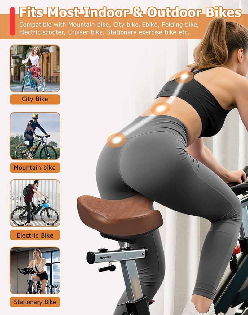 Phroxbik Wide Bicycle Seat for Comfort - Oversized & Extra Soft Padded Bike Saddle for Men and Women - Image 2
