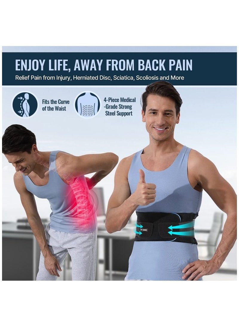 Ru syanl - Back Brace for Lower Back Pain Relief Unisex Lumbar Belt Support Herniated Disc Sacral Ideal for Lifting Working Sports - Image 1