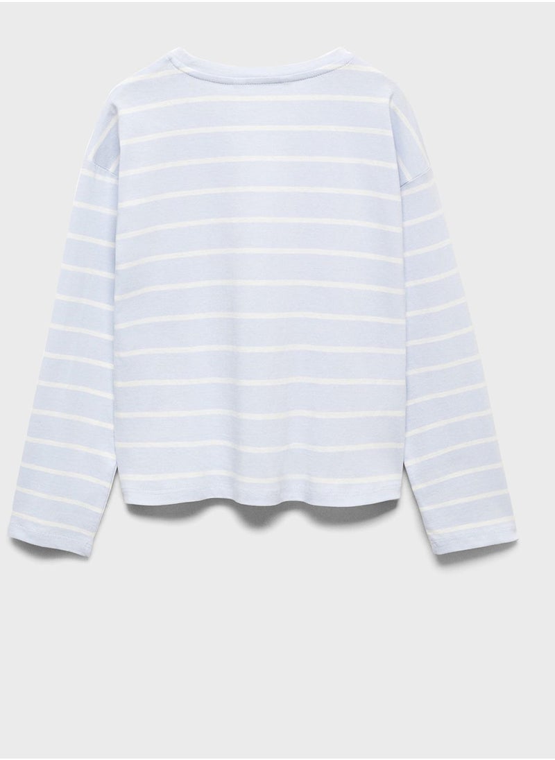 MANGO - Kids Striped T-Shirt - Image 1