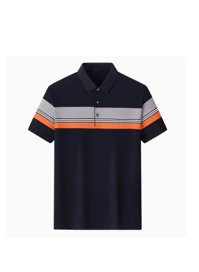 AOKANG Men's Elastic Breathable Short Sleeve Polo - Image 1