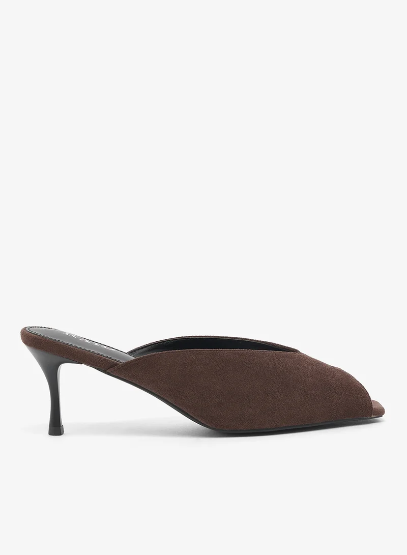 Casual Heeled Mules Sandals