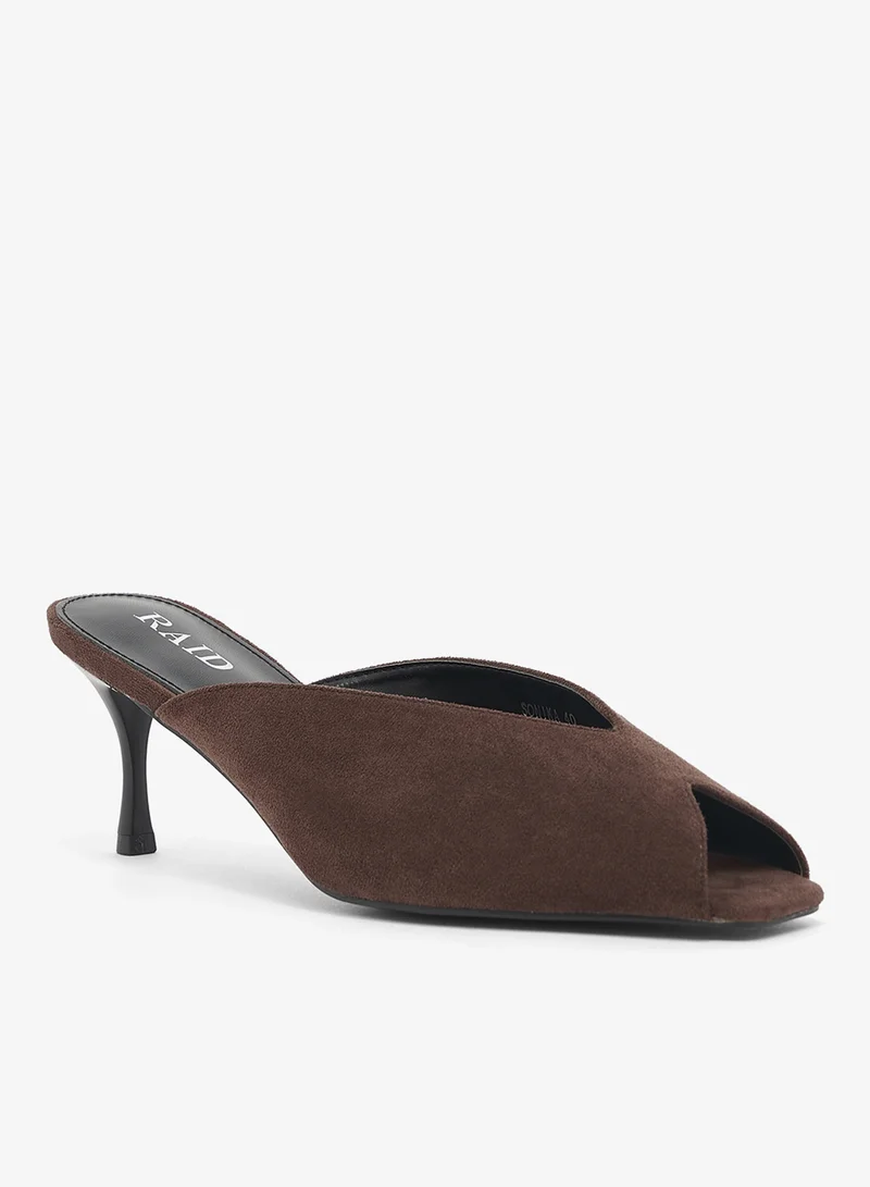 RAID Faux Suede Heeled mules