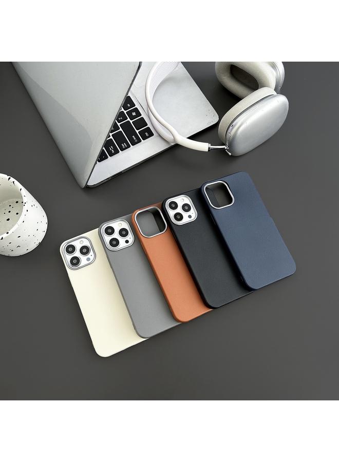 Zaboon Case For iPhone 13 Pro Litchi Pattern Silver Edge Camera Frame Material Phone Case - Image 2
