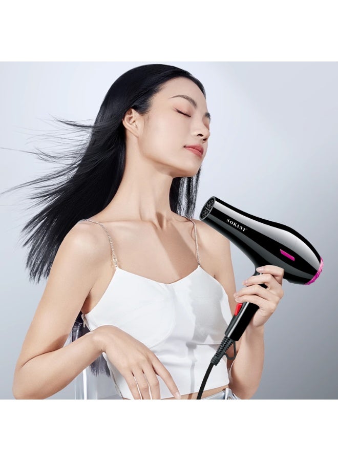 سوكاني مجفف شعر احترافي 2400 واط مجفف شعر أيوني بمحرك تيار متردد ضوء أزرق أنيون مع 1 ناشر 2 فوهات ملحقات 2 سرعات 2 إعدادات حرارة للنساء والرجال المنزل الصالون - Image 4