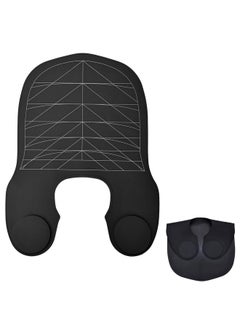 Aiseely AISEELY Large Hair Cutting Collar, Hair Cutting Guide Collar Silicone Waterproof Cutting Cape for Hair Stylist, Barber Shop Hair Cutting Pad for Salon Hairdressing Hair Coloring - Black  - Image 1