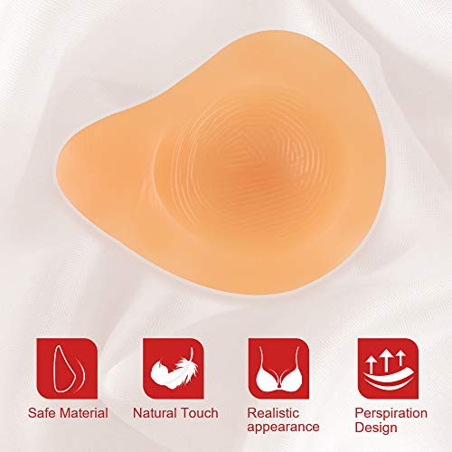 ONEFENG Artificial Symmetrical Breast Form Post Mastectomy Breast Prosthesis Left Spiral Shape Breasts Only One Piece - Image 2
