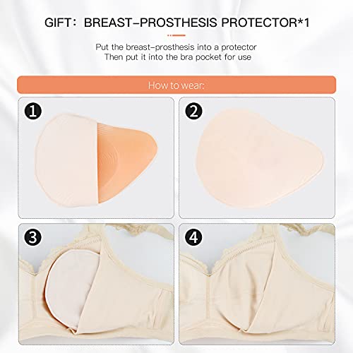 ONEFENG Artificial Symmetrical Breast Form Post Mastectomy Breast Prosthesis Left Spiral Shape Breasts Only One Piece - Image 4