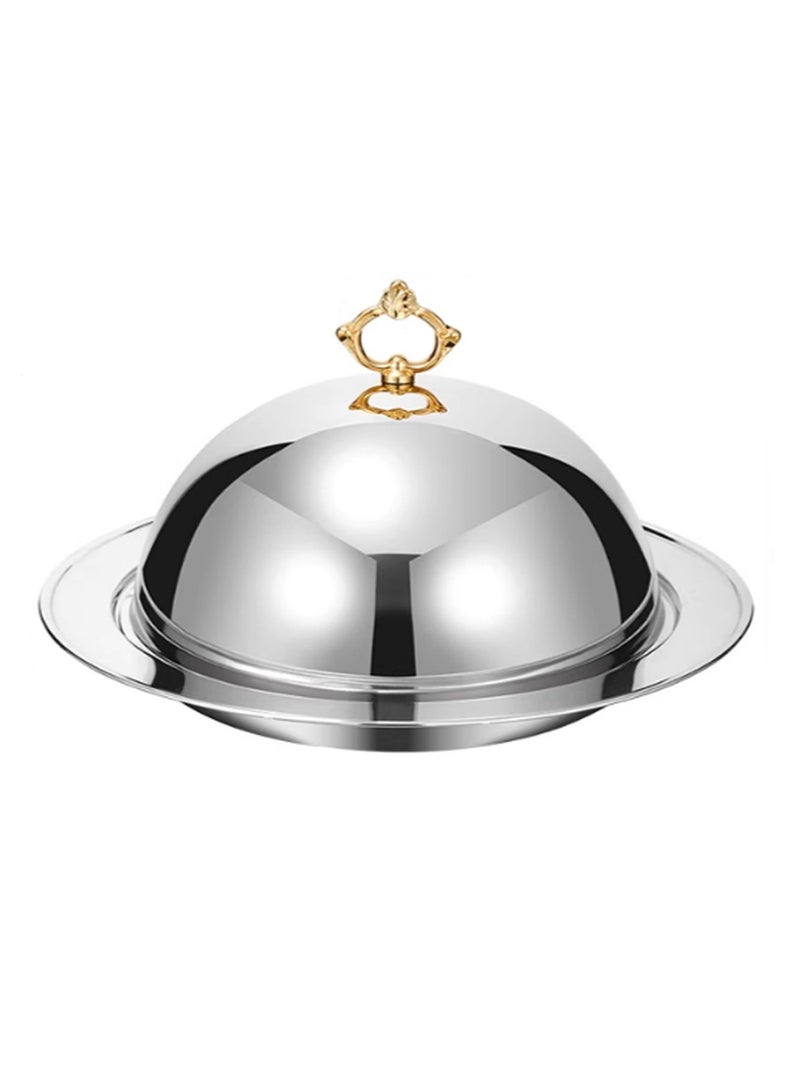 Morlife Stainless steel Serving tray with cover 47cm - Image 1