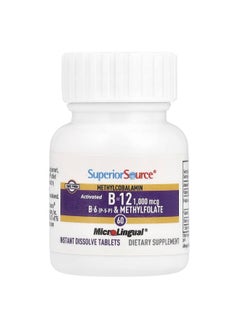 Superior Source Superior Source, Activated B-12, Methylcobalamin, B-6 (P-5-P) & Methylfolate, 60 MicroLingual® Instant Dissolve Tablets  - Image 3