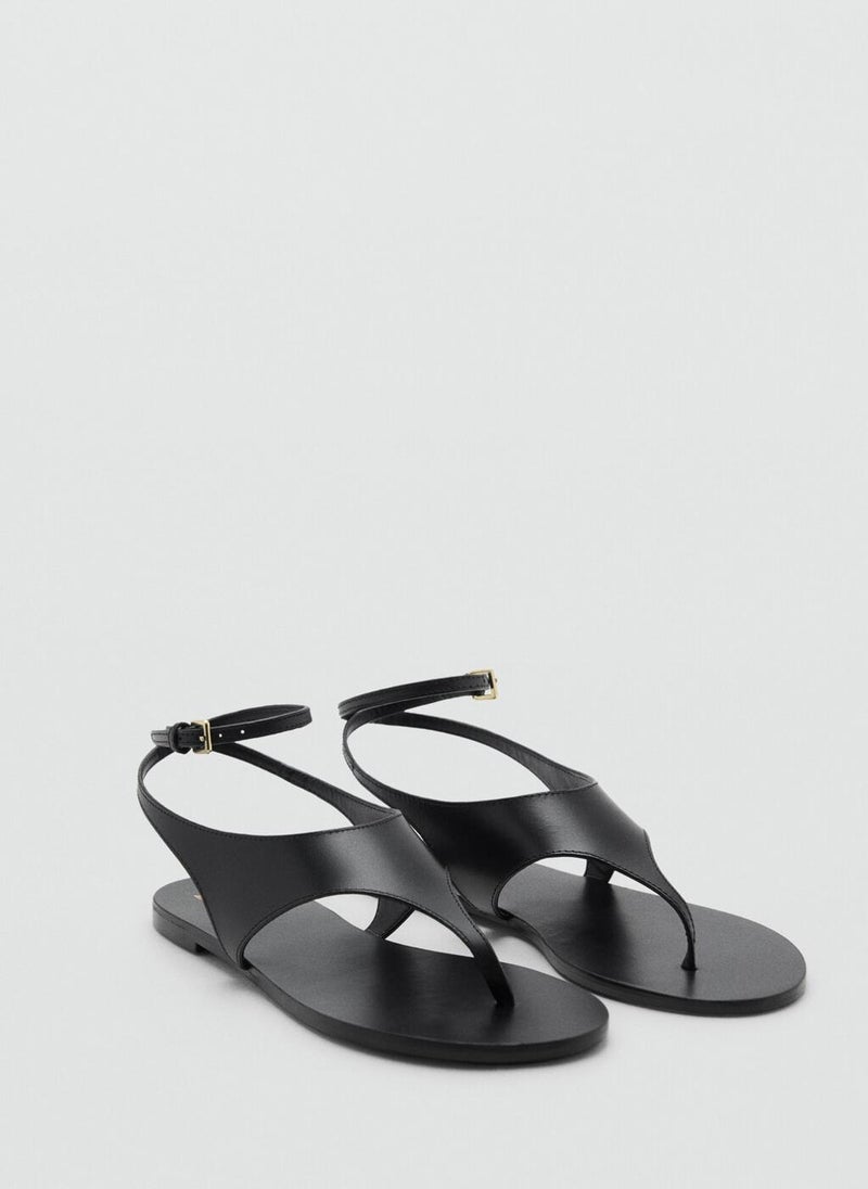 MANGO Leather Straps Sandals  - Image 2