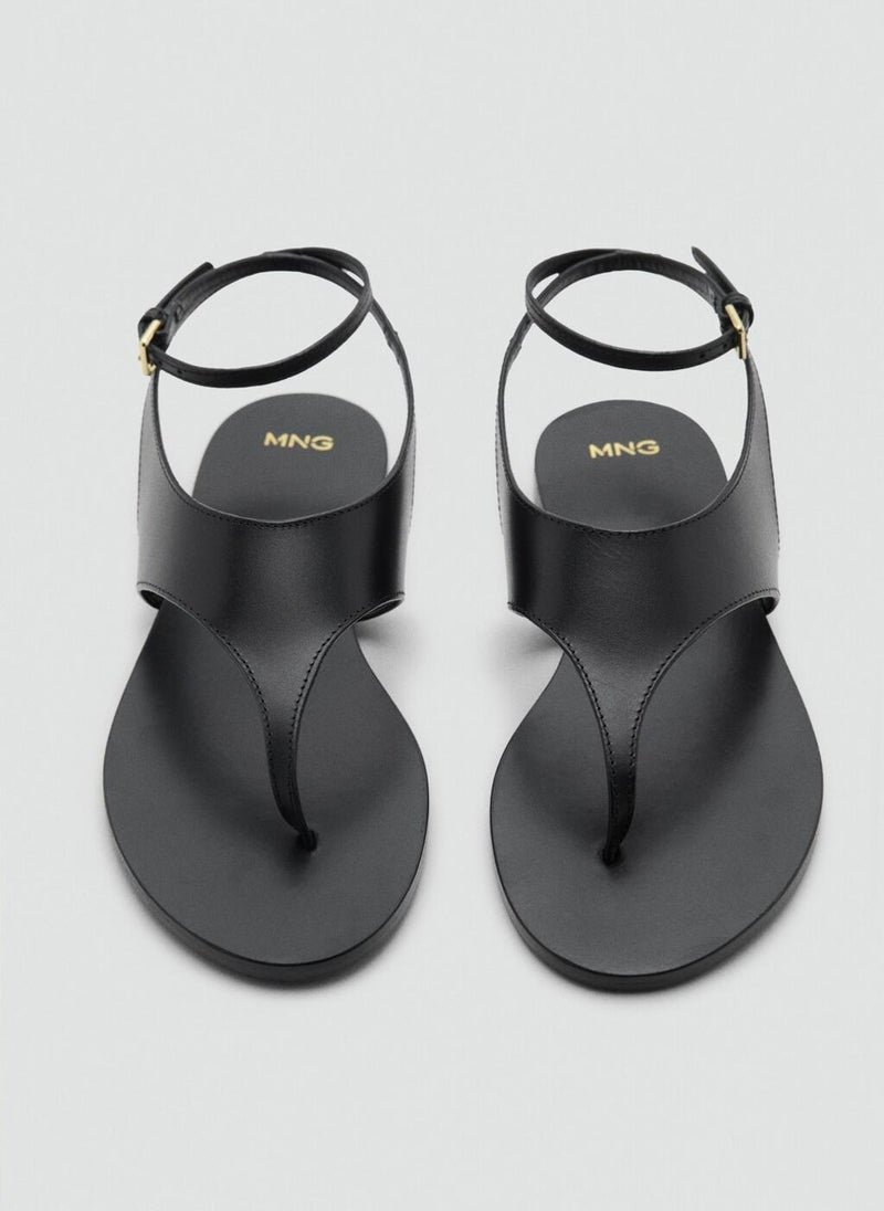 MANGO Leather Straps Sandals  - Image 4