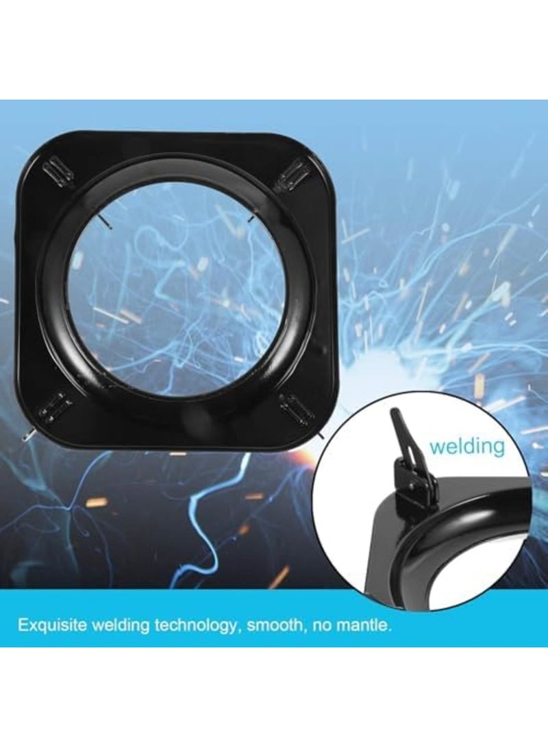 Barakah حامل حلقة ووك لطباخ الغاز، قاعدة موقد غير قابلة للانزلاق لووك والمقلاة، حامل وعاء للتحكم في الحرارة لطباخ الغاز، رف طهي مستقر للاستخدام في المطبخ وفي الهواء الطلق (أسود) - Image 3