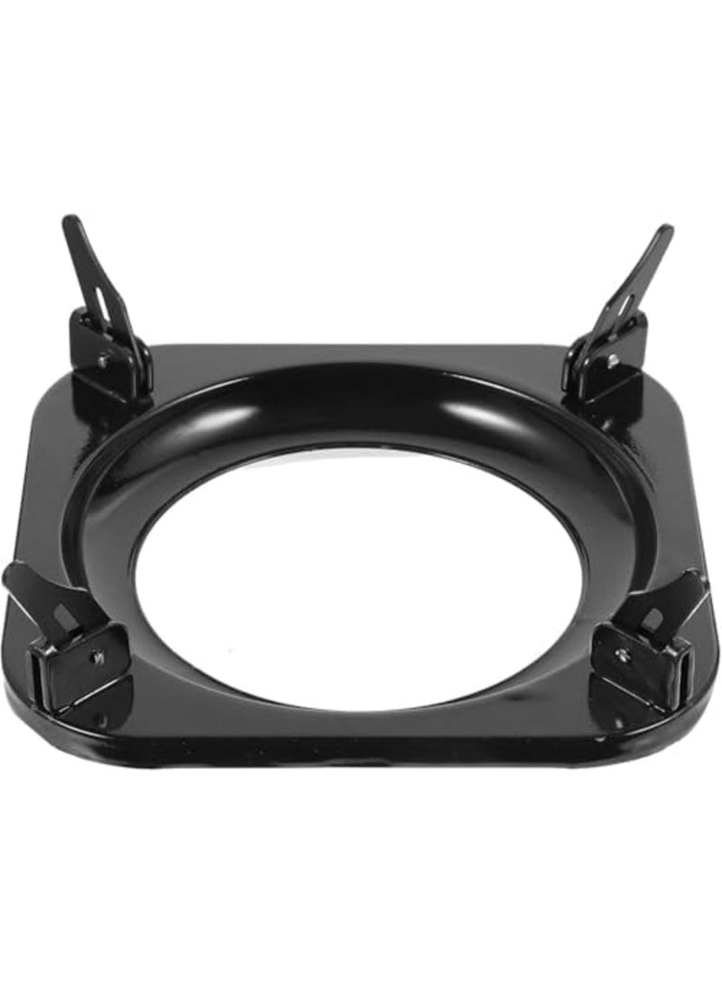 Barakah حامل حلقة ووك لطباخ الغاز، قاعدة موقد غير قابلة للانزلاق لووك والمقلاة، حامل وعاء للتحكم في الحرارة لطباخ الغاز، رف طهي مستقر للاستخدام في المطبخ وفي الهواء الطلق (أسود) - Image 1