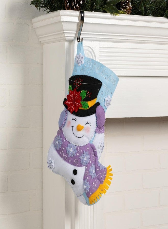 Bucilla, Jolly Top Hat, Felt Applique 18" Stocking Making Kit, Perfect for DIY Arts and Crafts, 89615E - Image 3