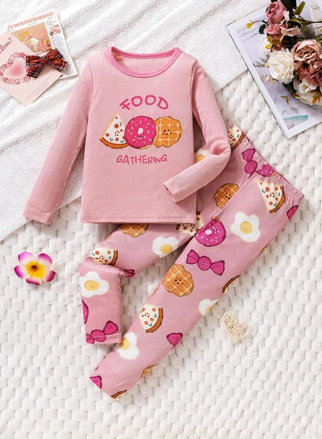 تايك تو طقم منسق من تيشيرت بطبعة غرافيك وبيجاما