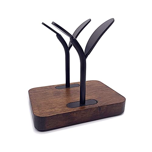 ALLCENER Leaf Napkin Holder, Wooden Napkin Holder for Tables, Freestanding Tissue Dispenser for Kitchen Countertop, Dining, Picnic Table, Indoor & Outdoor Use, Home Decor, Modern, Sturdy, Easy Assembly, Black - Image 2