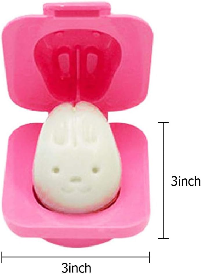 YunKo 6Pcs Egg Rice Mold Hard Boiled Egg Mold Fish Car Heart Shape Onigiri Molds Rice Ball Maker, Fondant Cake Pop Decorating Tool Fun Cookery Kitchen Gadgets - Image 5