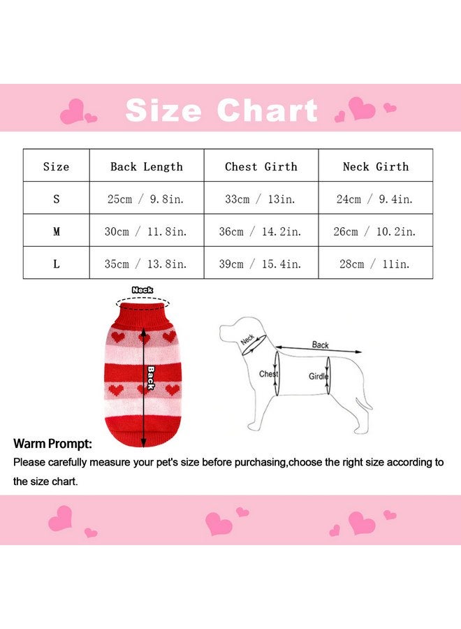 Rbenxia Dog Heart Knitted Sweater Warm Pet Dog Clothes Winter Dog Outfits for Small Puppy Cat Pets (Red, S) - Image 4