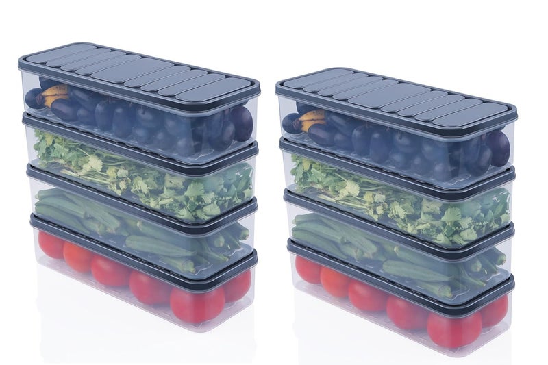 Netiva 1200ML Freezer Storage Containers Set– Premium Kitchen Storage Boxes for Vegetables, Fruits & Food Storage, Airtight and Durable(Pack of 6) - Image 2