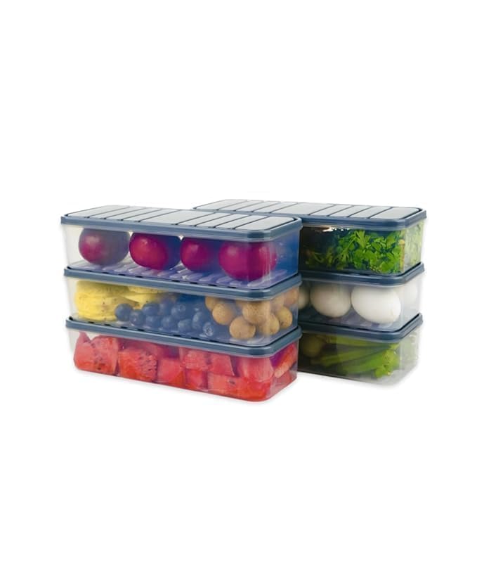 Netiva 1200ML Freezer Storage Containers Set– Premium Kitchen Storage Boxes for Vegetables, Fruits & Food Storage, Airtight and Durable(Pack of 6) - Image 3