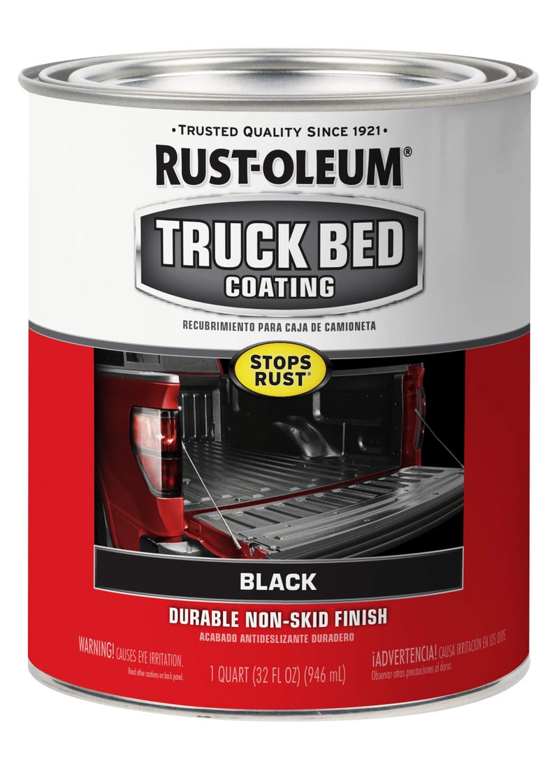 RUST-OLEUM Rust-Oleum 342668 Stops Rust Truck Bed Coating, 1 Quart, Black  - Image 1