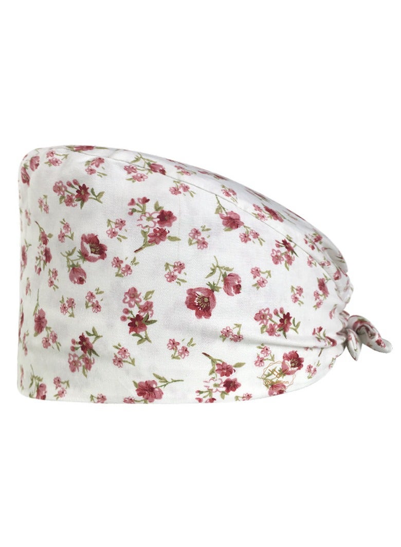 KUYING Nurse Hat With Small Fresh And Cute Pattern Medical Work Hat