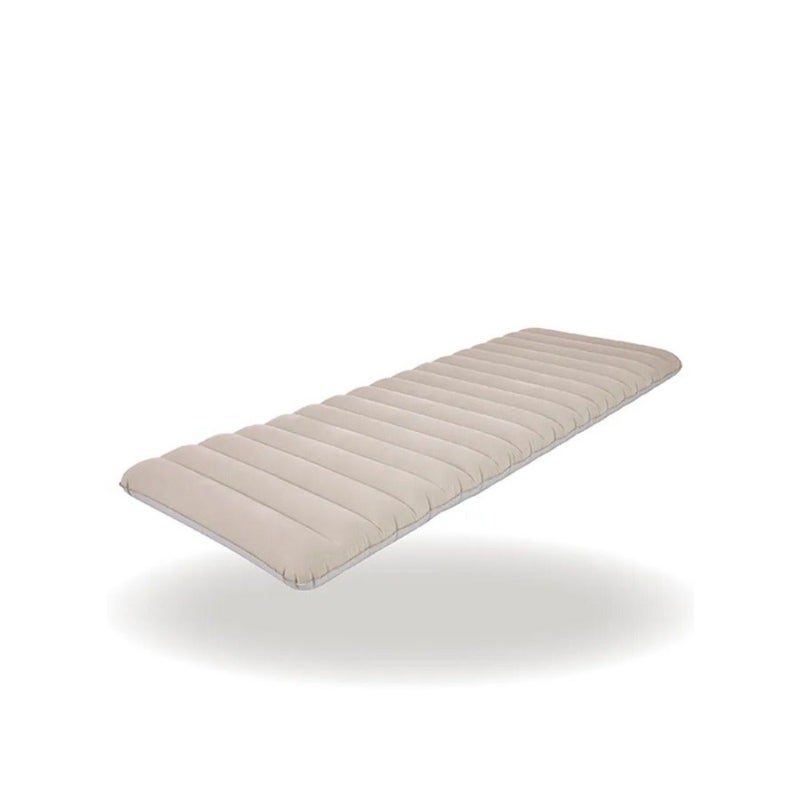 Inflatable Single Size Camping Mattress Beige 183x71cm - Image 1