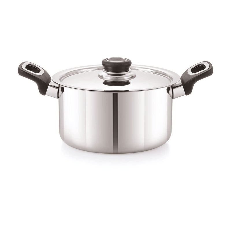 Anjali FPCS14 Stainless Steel Fiesta Pro Casserole with Stainless Steel Lid 14 cm with Induction Base, 900 ml - Image 4