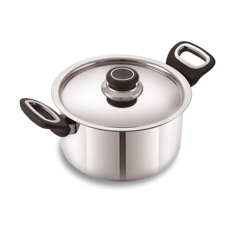 Anjali FPCS14 Stainless Steel Fiesta Pro Casserole with Stainless Steel Lid 14 cm with Induction Base, 900 ml - Image 3