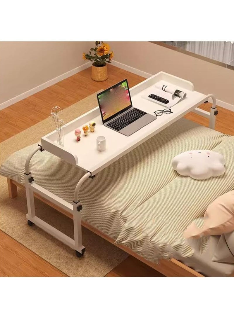 DubaiGallery Overbed Table with Wheels,over The Bed Table With Wheels,over Bed Table With Wheels Adjustable Height Height Adjustable Mobile Table Works As Laptop Cart Computer Table Bed Table For Home - Image 4