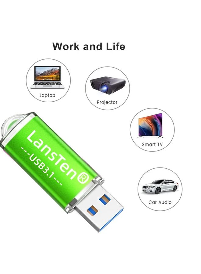 Lansten USB 3.1 Flash Drive 64GB Write Speed 35 to 55MBs - Image 3