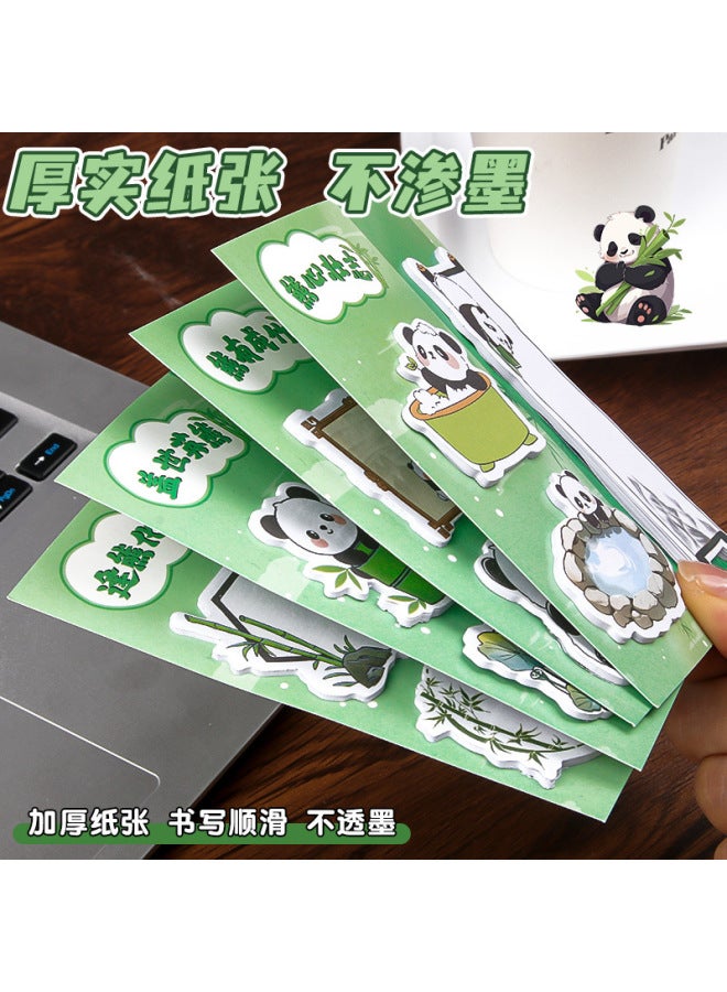 HELPS Cartoon Cute Panda Combination Post-it Notes For Students With High Color Value Tearable Notes Alien Message Notes N Stickers - Image 4