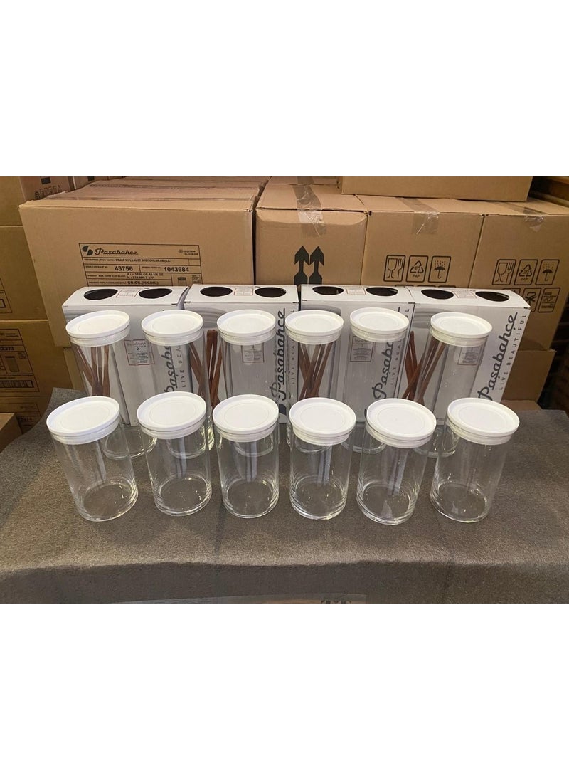 Vacuum Glass Jar - Glass Supply Storage Container 12 Pcs 2 Size (White) - pzsku/Z851A1B4F2864E45BDF03Z/45/_/1725613842/7aaca48f-121a-4e2a-8e42-f814a80b0f35