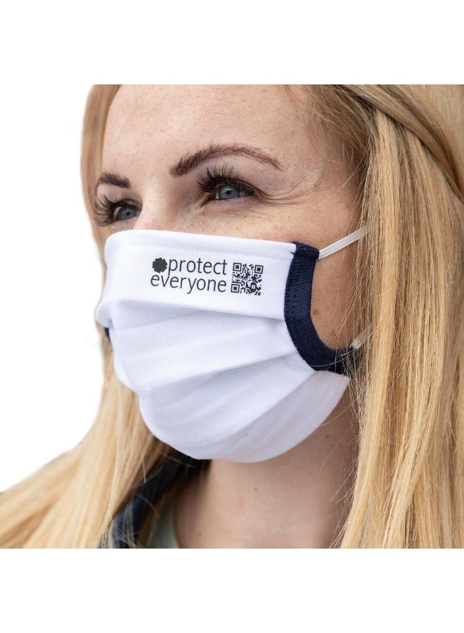 Cotton Face Masks, White - 10 masks, India