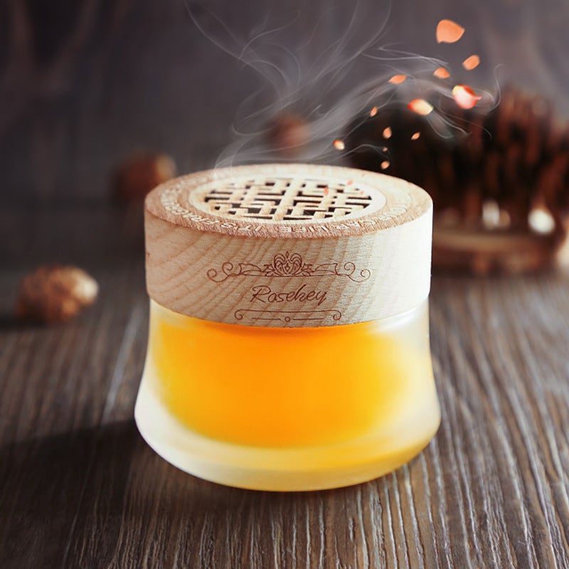 بلسم عطر السيارة عطر السيارة صلب بدون نار رائحة خفيفة معطر هواء تزيين داخل السيارة - Image 1