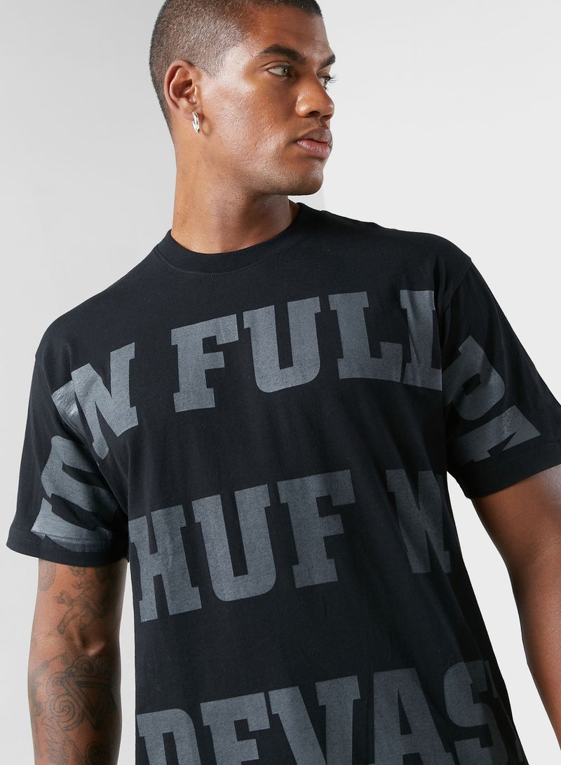 هاف تيشيرت واسع بطبعات - Image 3