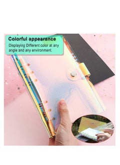KASTWAVE 2 PCS A5 Rainbow Soft PVC Notebook Binder, Refillable Paper PVC Binder, Loose Leaf Personal Planner Binder, Clear Soft PVC Notebook Cover  - Image 5