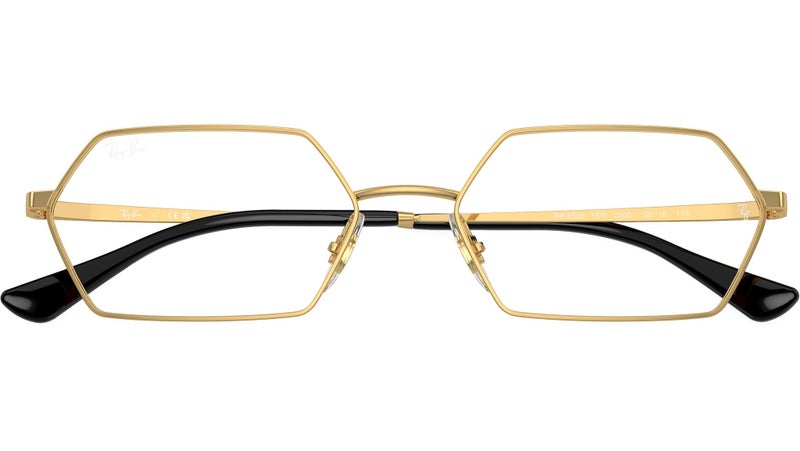 راي بان Unisex Ray-Ban RX6528 2500 Yevi Arista Gold RX Optical Frame -  56mm - Image 4