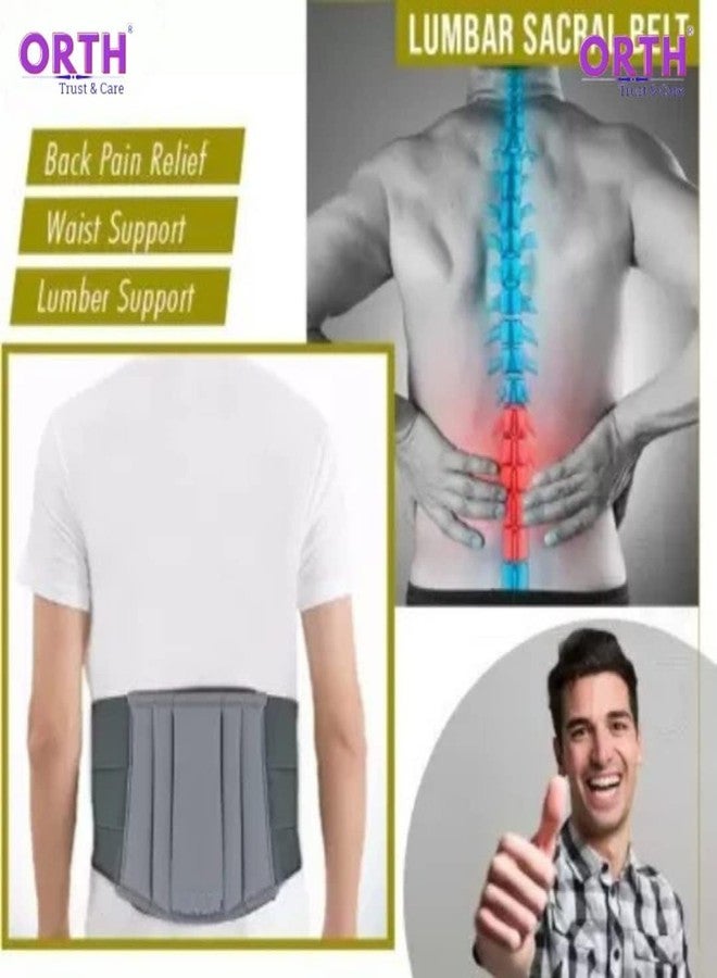 Orth India Lumber Sacral Support LS Belt For Back Pain Relief | Lower Back Support Belt For Men and Women - Image 4