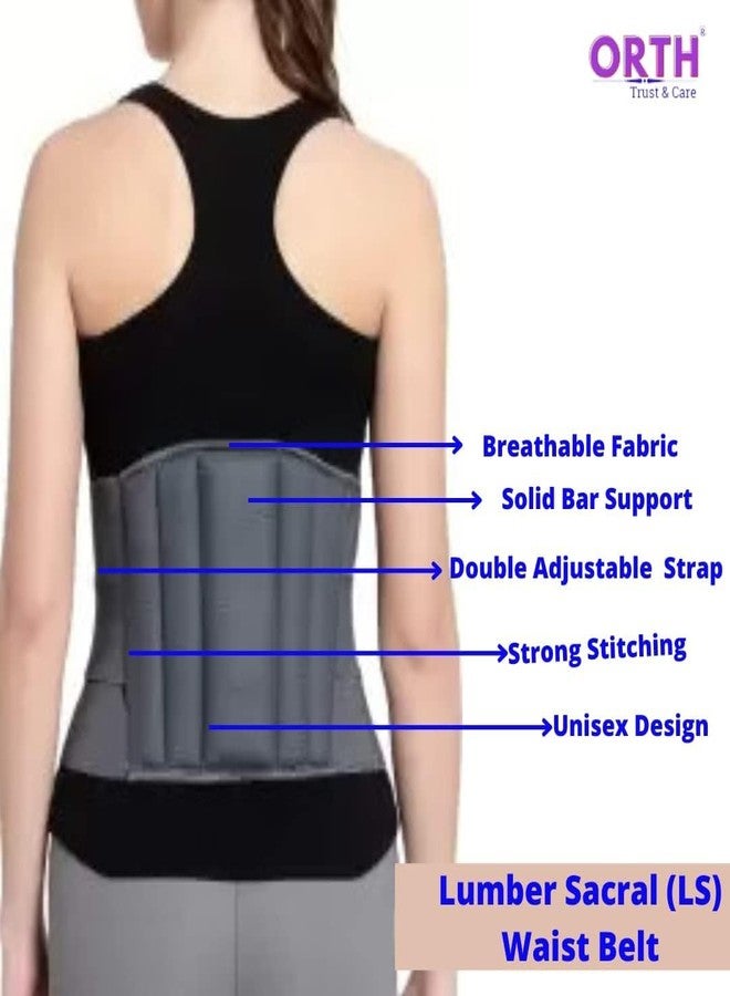 Orth India Lumber Sacral Support LS Belt For Back Pain Relief | Lower Back Support Belt For Men and Women - Image 2