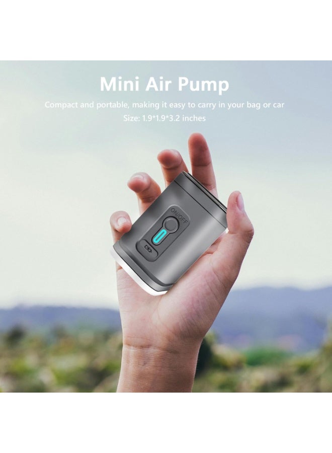 general Portable Air Pump for Inflatables, Mini Electric Rechargeable Inflate Deflate Pump with Camping Light for Pool Floats, Swimming Rings, Air Mattress, Sleeping Pads, Vacuum Storage Bags - Image 3