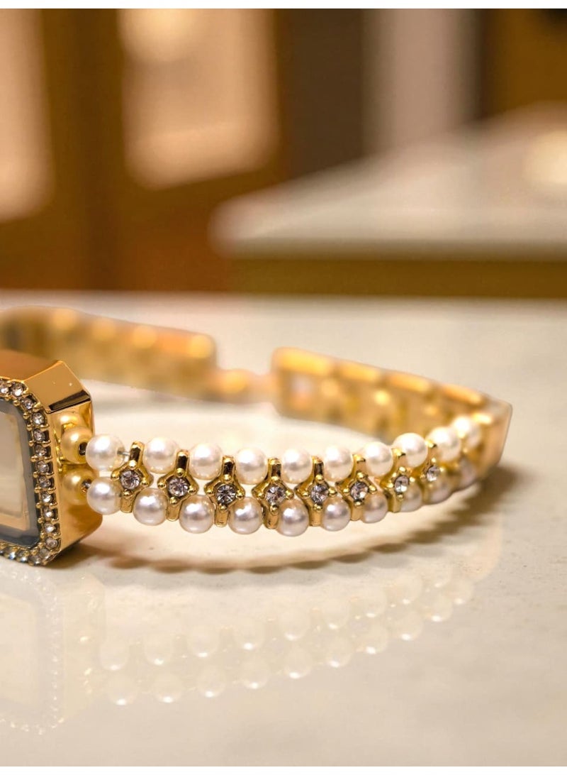 فاندر بلو ساعة يد انيقة رسمية للنساء انالوج بعقارب وحركة كوارتز من الستانلس ستيل ومقاومة للماء - Image 3