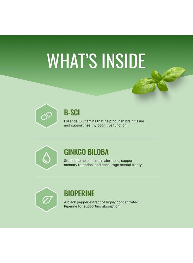 Approved Science MemorySyl - Memory Boosting Supplement - Improve Focus and Concentration - Protect Against Cognitive Decline - with Lion’s Mane and BioPerine - 3 Month Supply - Vegan - Image 2