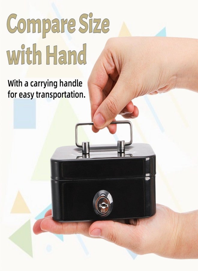 Jowgut 4 Pack Mini Cash Box, Small Metal Money Box with Key Lock, 4.5"L × 3.3"W × 2"H Durable Safe Coin Organizer Bank for Christmas New Year Gift - Image 3