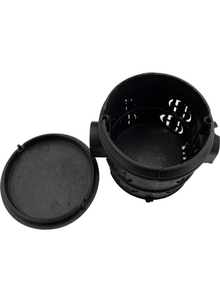 Tek-İş Norm Junction Box Switch Socket Box Snap-on Flush Mounted Plastic Deep Cover Black 5 Pieces  - Image 2