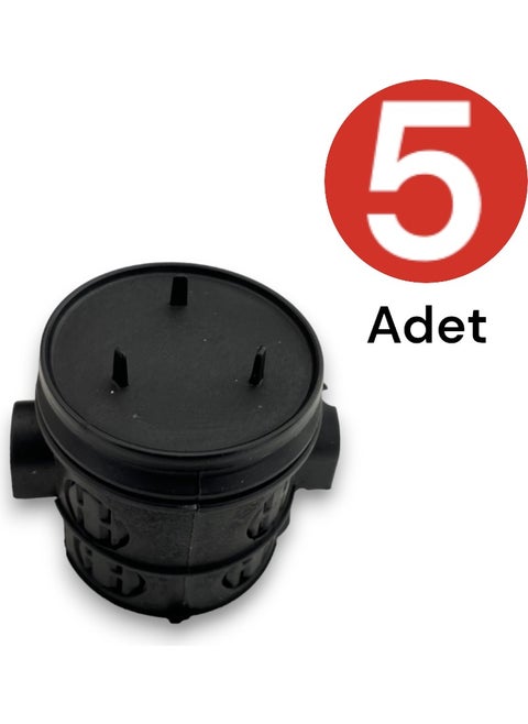 Norm Junction Box Switch Socket Box Snap-on Flush Mounted Plastic Deep Cover Black 5 Pieces
