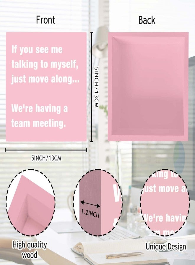 TAGDANK Pink Cubicle Decorations Office Decor for Women Desk Cute Pink Cubical Accessories Gifts for Coworker Friends Female Funny Home & Office Sign Decorations - Image 2